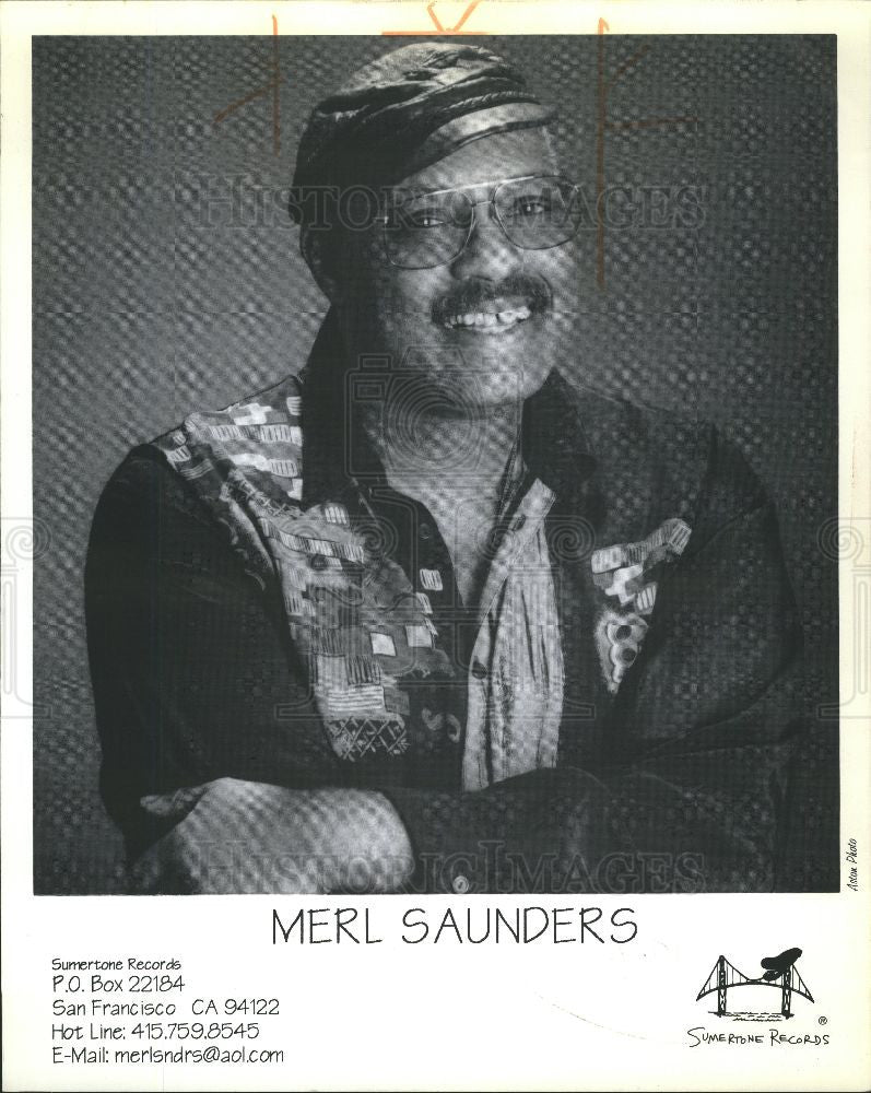 1996 Press Photo Merl Saunders musician piano - Historic Images