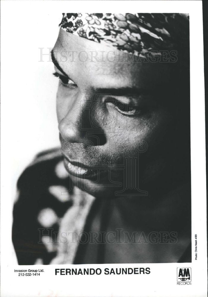 1993 Press Photo Fernando Saunders musician Detroit - Historic Images