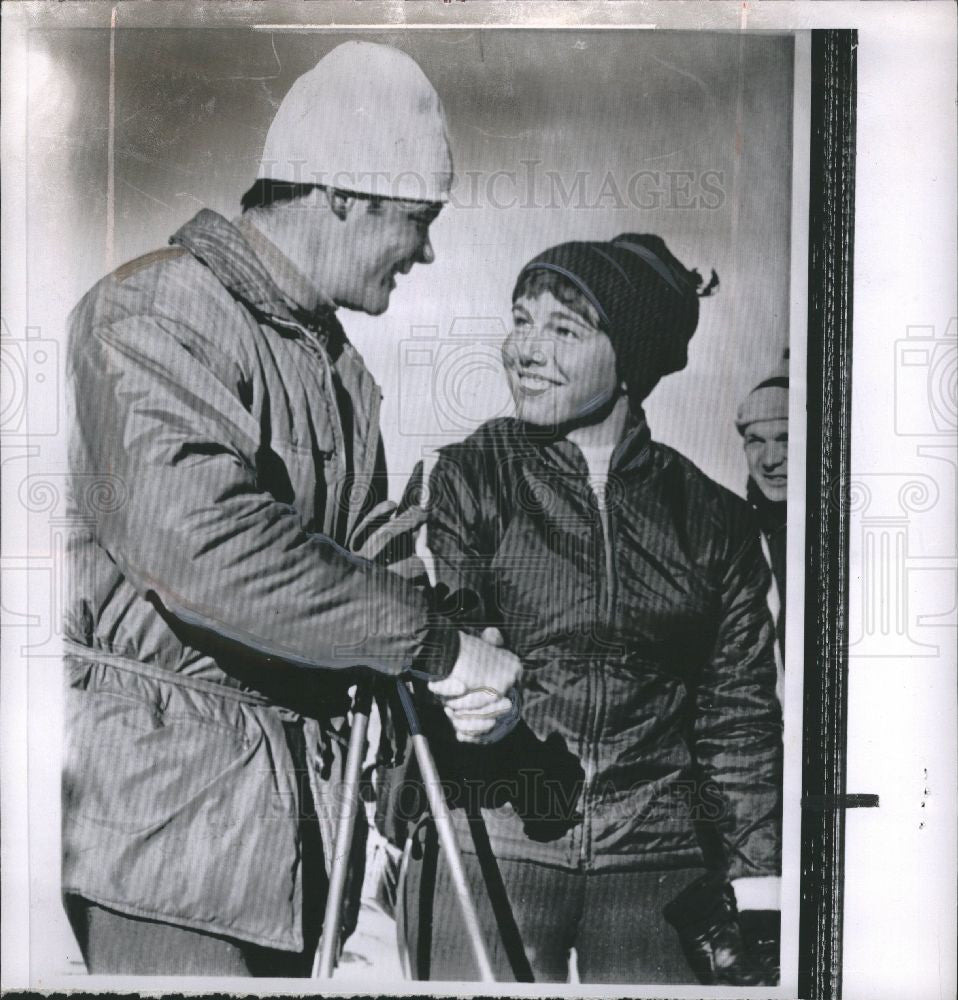 1964 Press Photo Jean Saubert American alpine skier - Historic Images