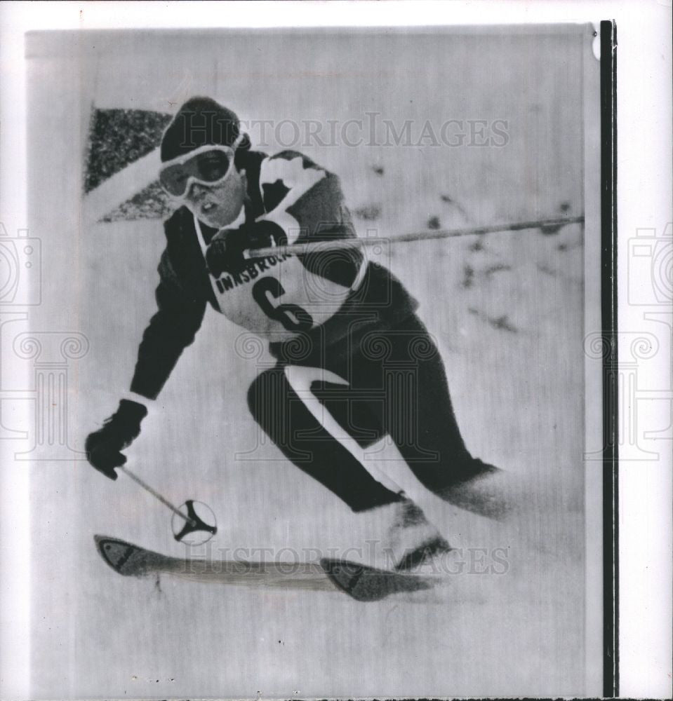 1964 Press Photo Jean Saubert Olympic Skier Austria - Historic Images