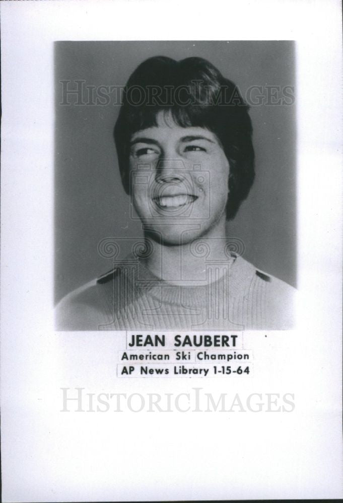 1964 Press Photo Jean Saubert American Ski Champion - Historic Images