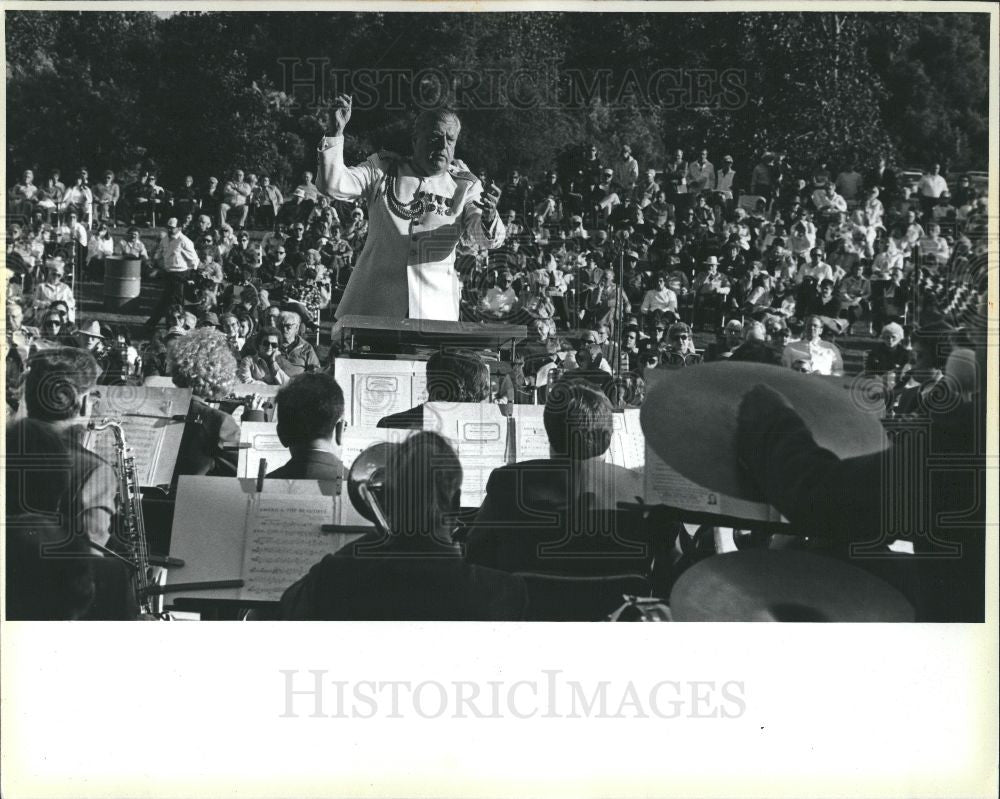 1985 Press Photo Leonard Smith, Detroit Band Concert - Historic Images