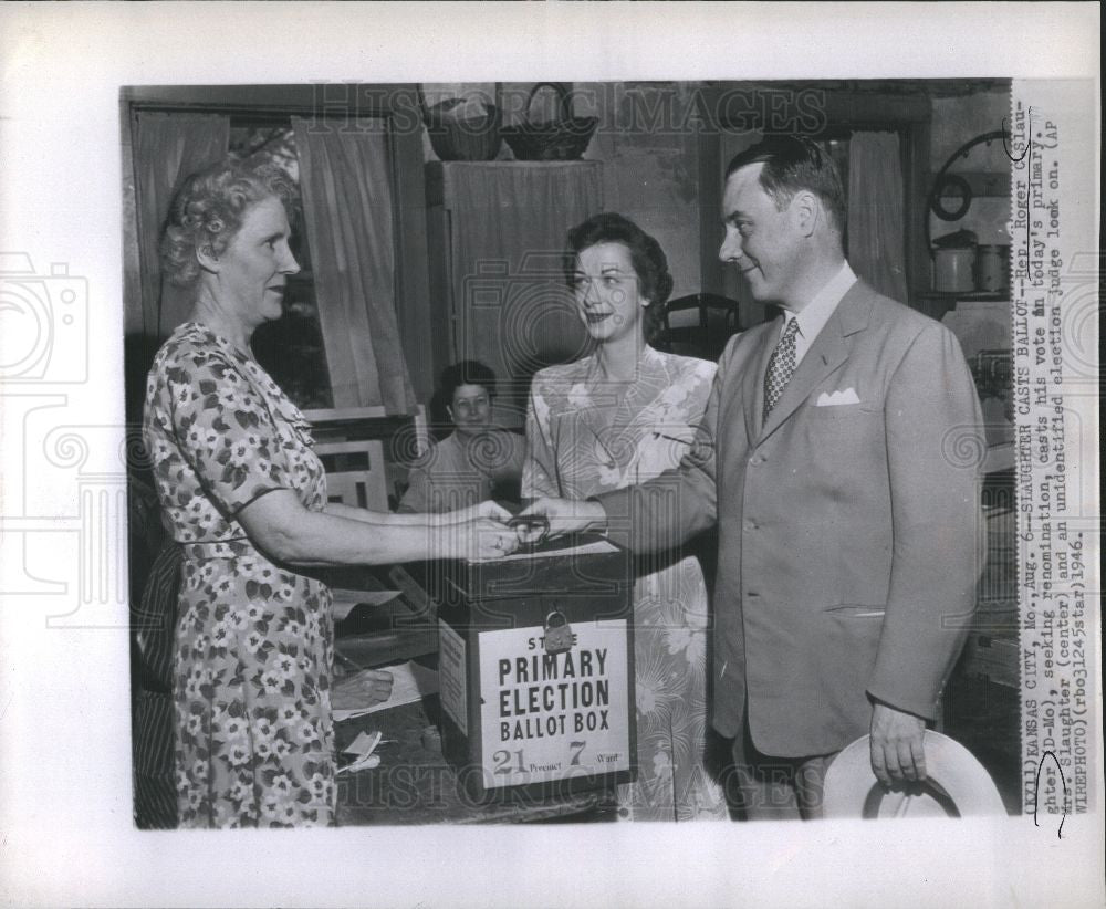 1946 Press Photo Rep. Roger C. Slaughter Democrat - Historic Images