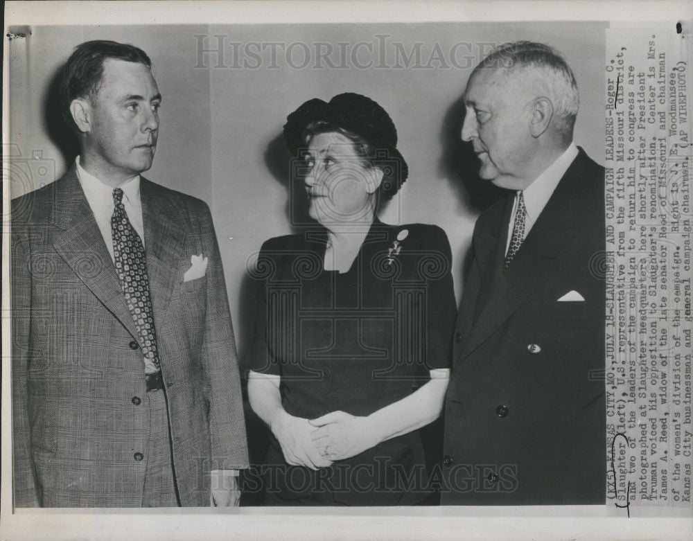 1946 Press Photo Roger C Slaughter U.S Rep Missouri - Historic Images