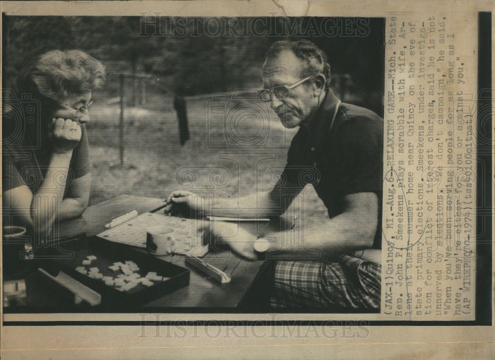 1974 Press Photo John Smeekens Michigan Representative - Historic Images