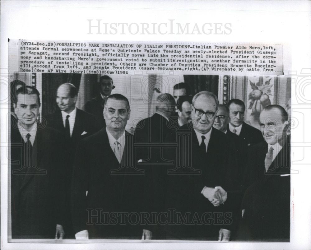 1965 Press Photo Giuseppe Saragat Italy government - Historic Images
