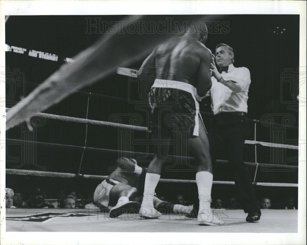 1991 Press Photo James Bonecrusher Smith WBA Boxer - Historic Images