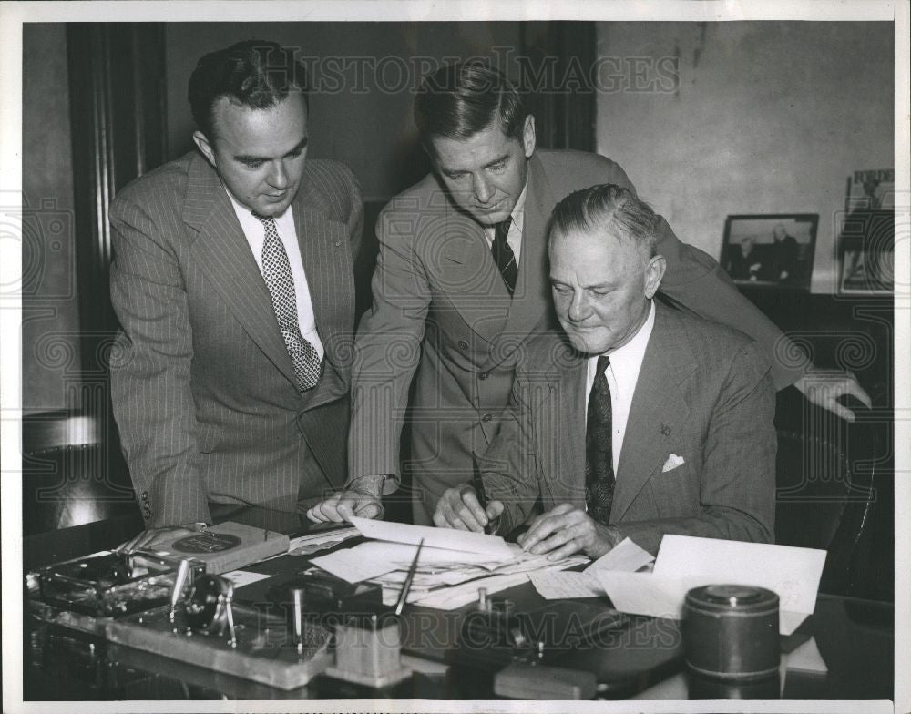 1941 Press Photo John W Smith Mayor Detroit Michigan - Historic Images