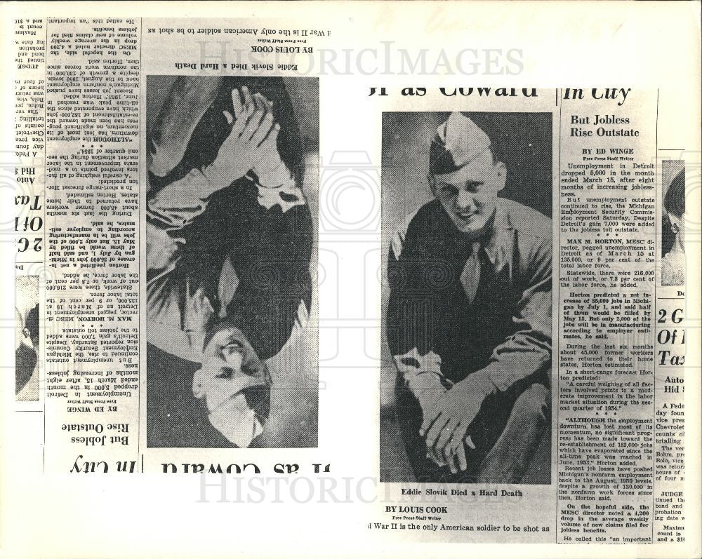 Press Photo Eddie Slovik Desertion Execution - Historic Images