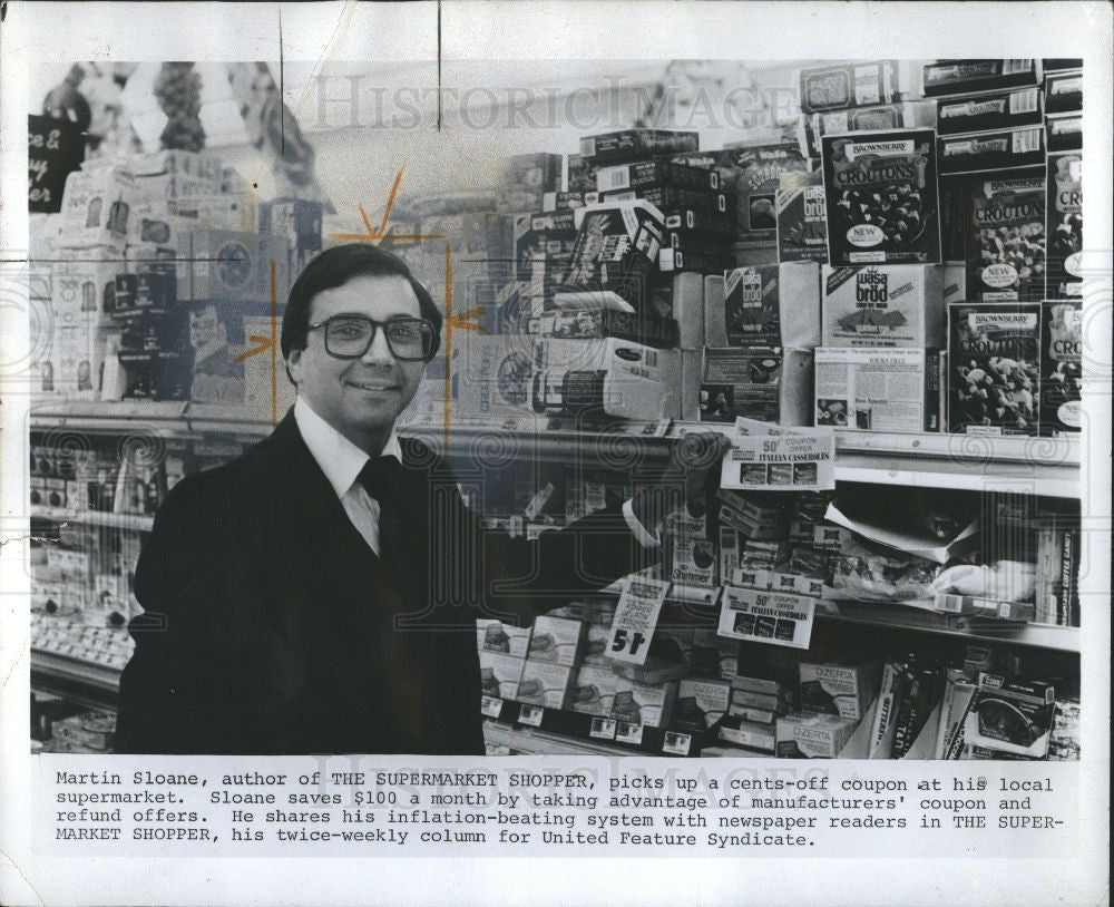 1979 Press Photo Martin Sloane, THE SUPERMARKET SHOPPER - Historic Images