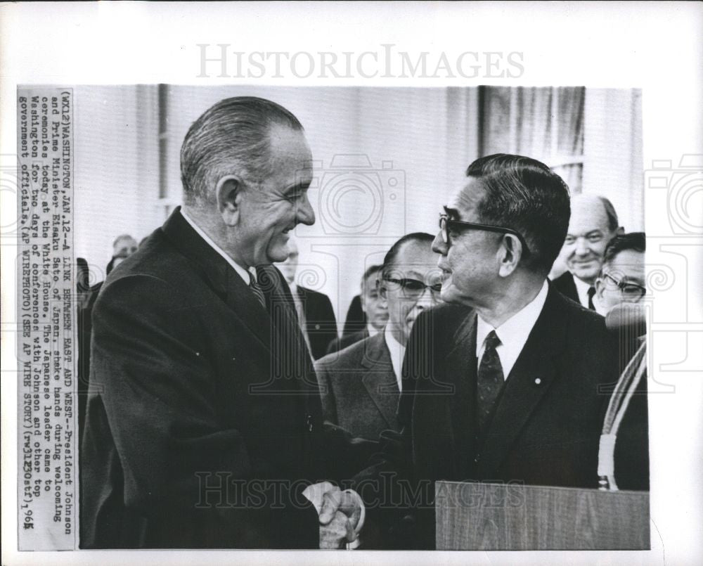 1965 Press Photo Eisaku Sato Prime Minister Japan - Historic Images