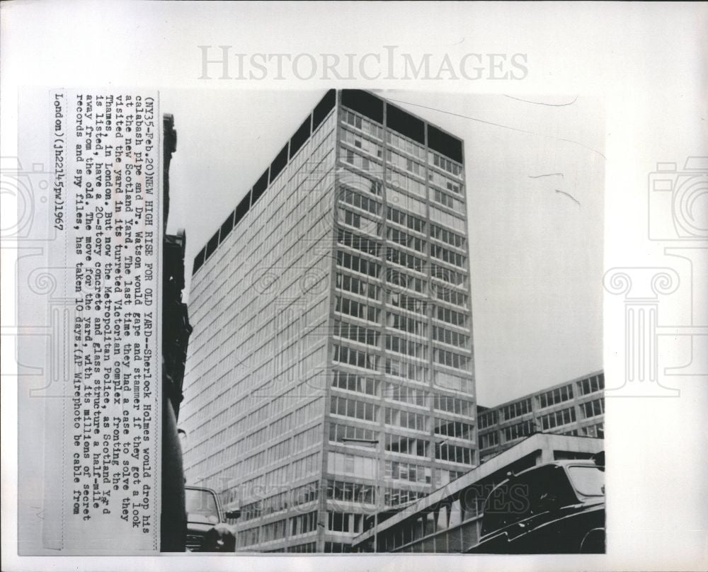 1967 Press Photo Scotland Yard London headquarters cops - Historic Images