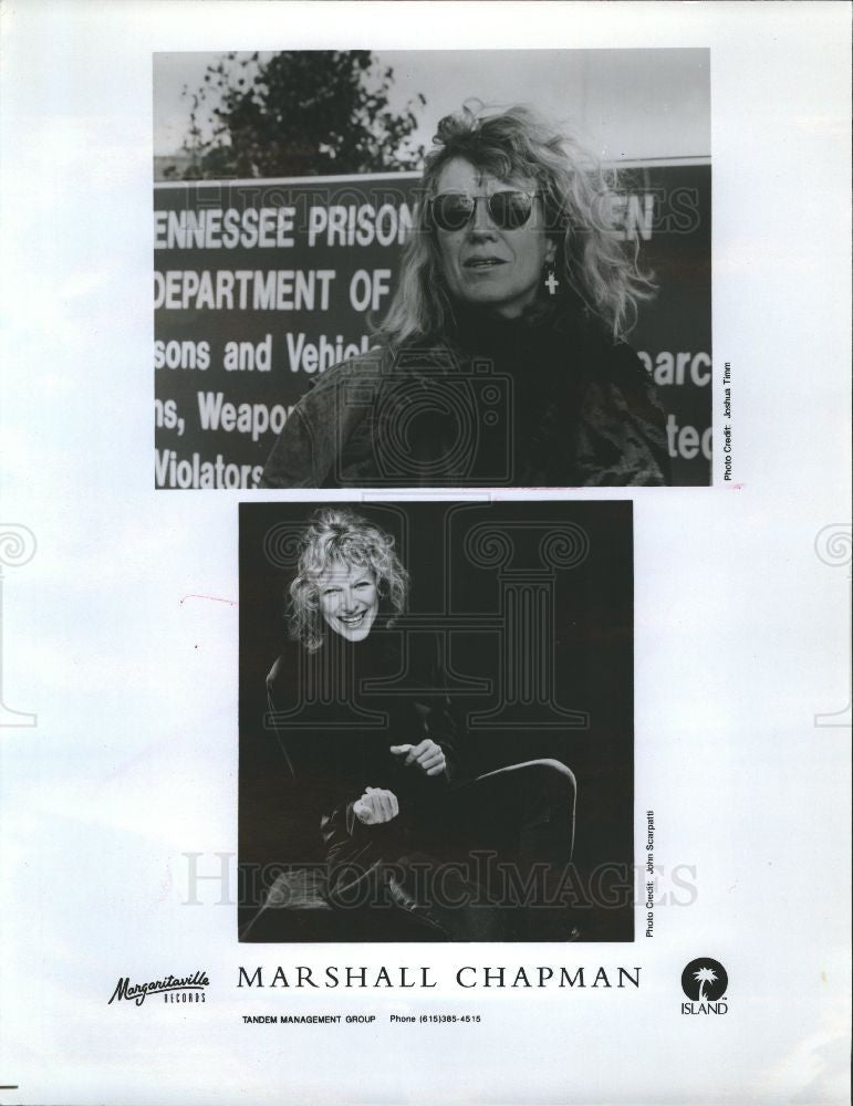 1995 Press Photo Marshall Chapman singer author - Historic Images