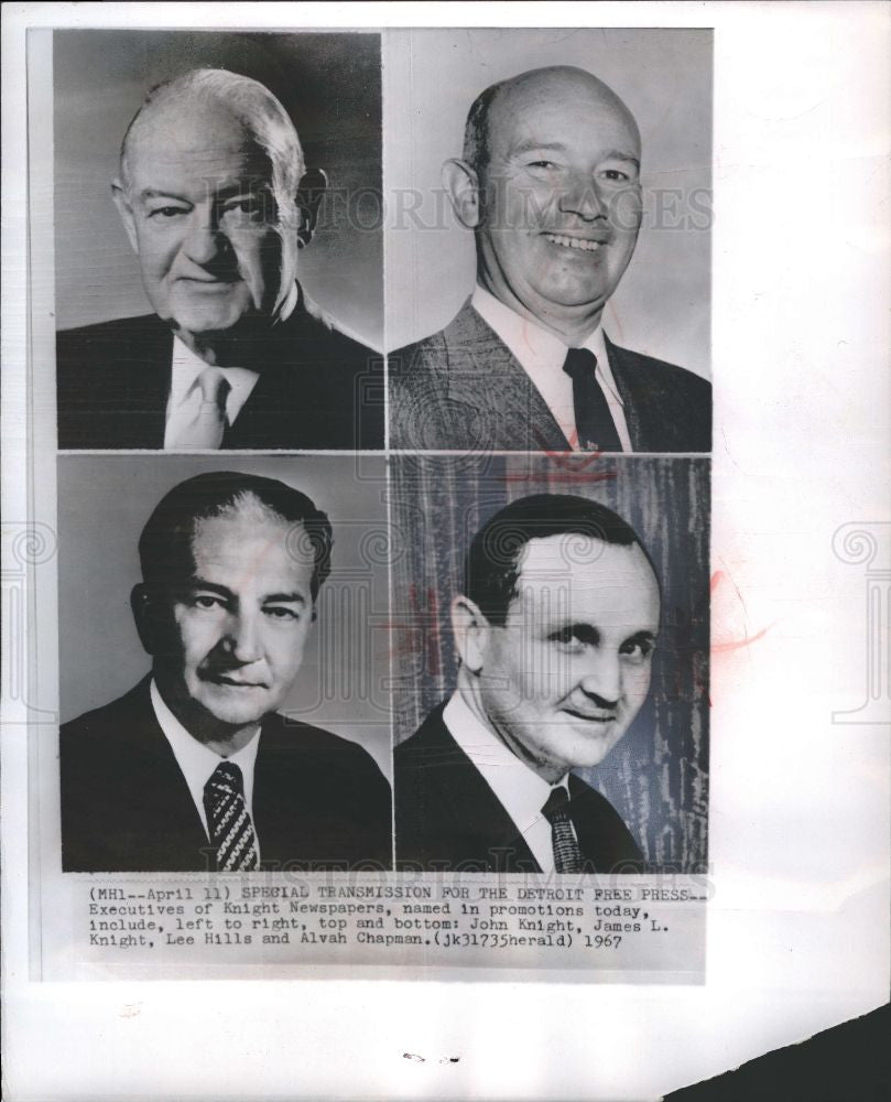 1967 Press Photo Executives of Knight Newspapers - Historic Images