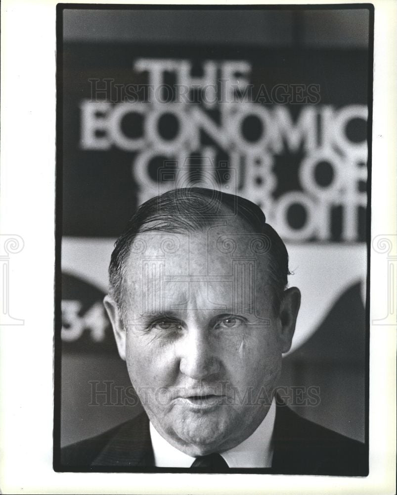 1985 Press Photo Alvah Chapman Knight-Ridder Economic - Historic Images