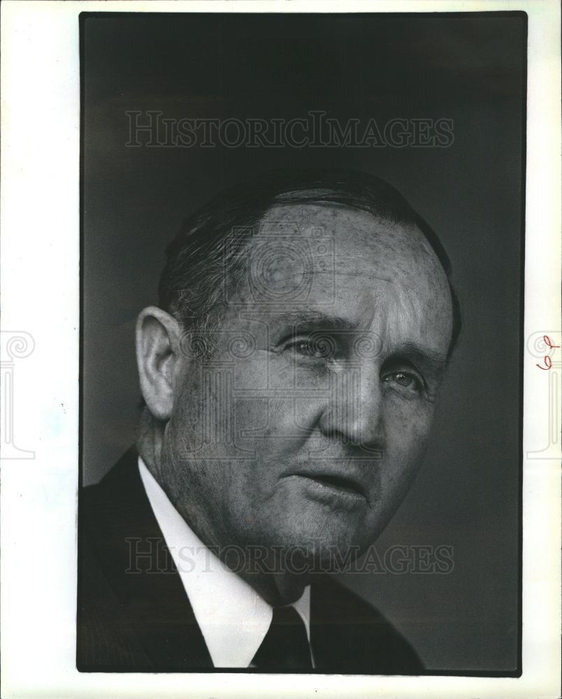 1985 Press Photo Alvah Chapman chairman Knight Ridder - Historic Images