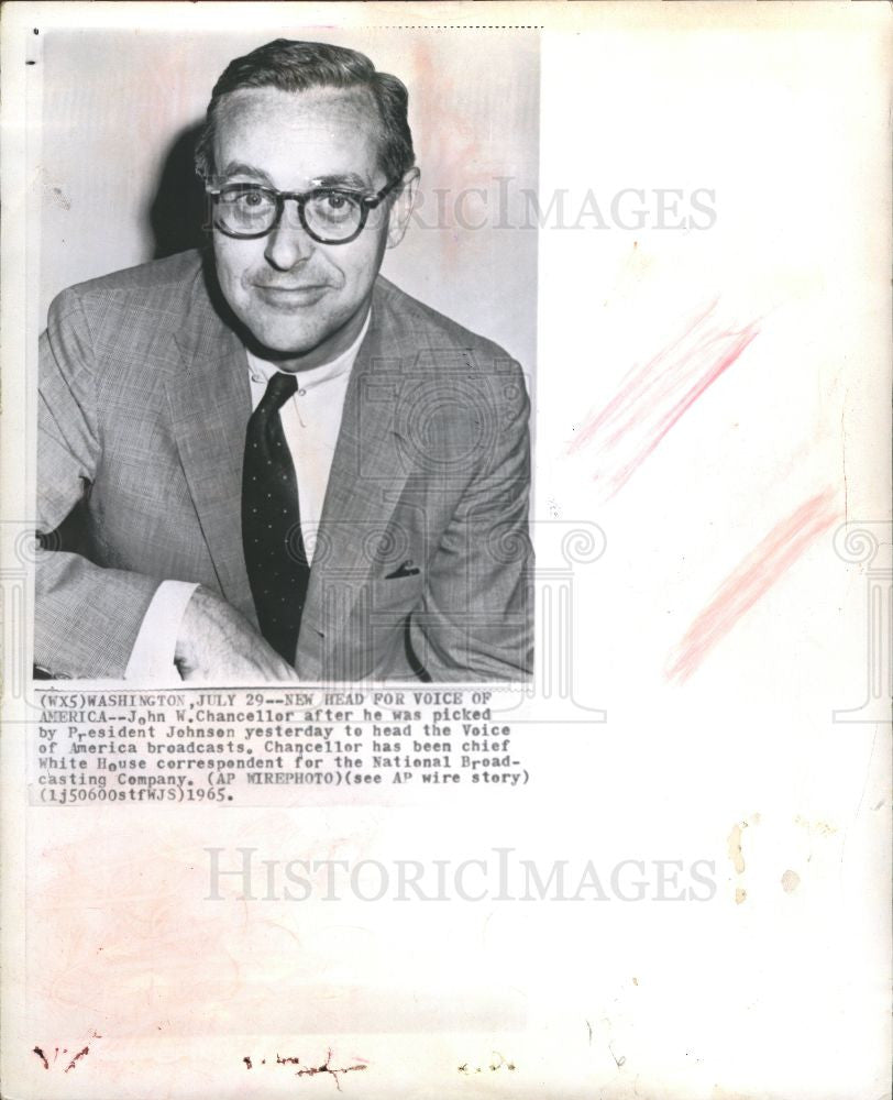 1965 Press Photo John Chancellor Voice America NBC - Historic Images
