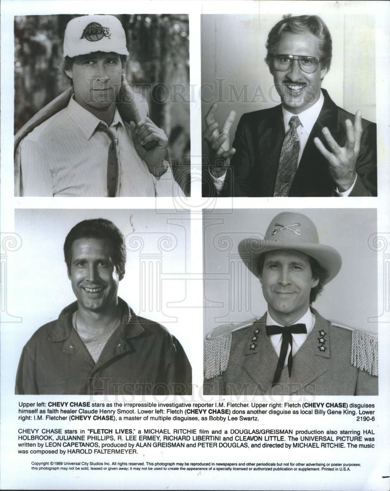 1989 Press Photo Chevy Chase  American comedian - Historic Images