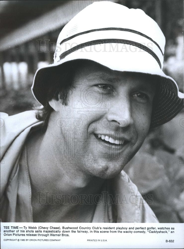 Press Photo Chevy Chase Caddyshack actor film star - Historic Images