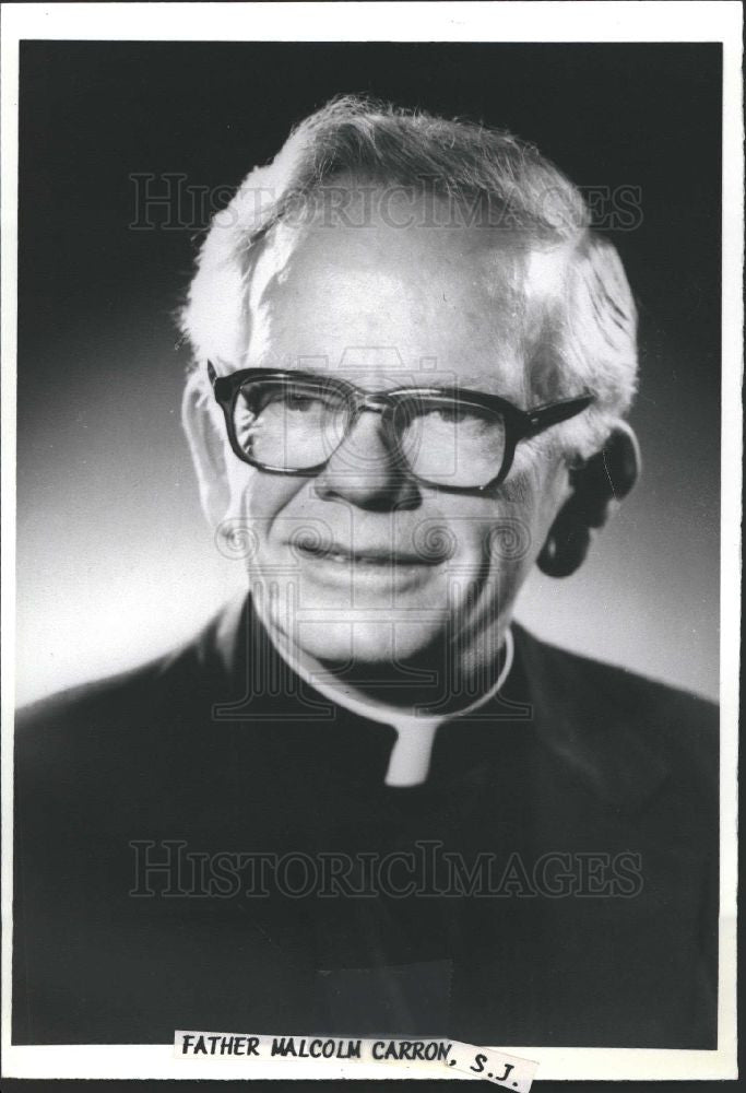 1980 Press Photo Father Malcolm Carron, S.J. - Historic Images