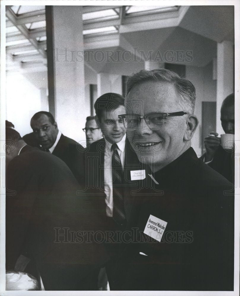 Press Photo Father Malcolm Carron, S.J President - Historic Images