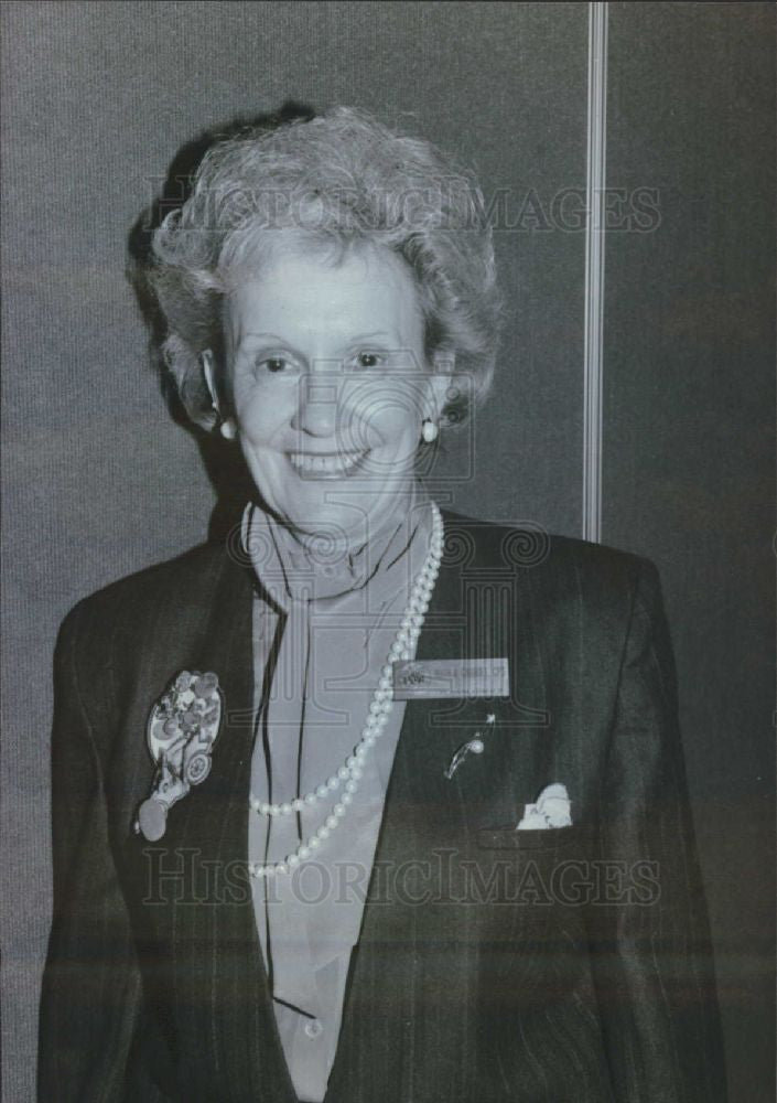 1987 Press Photo Ruth Carroll PSI Detroit president - Historic Images
