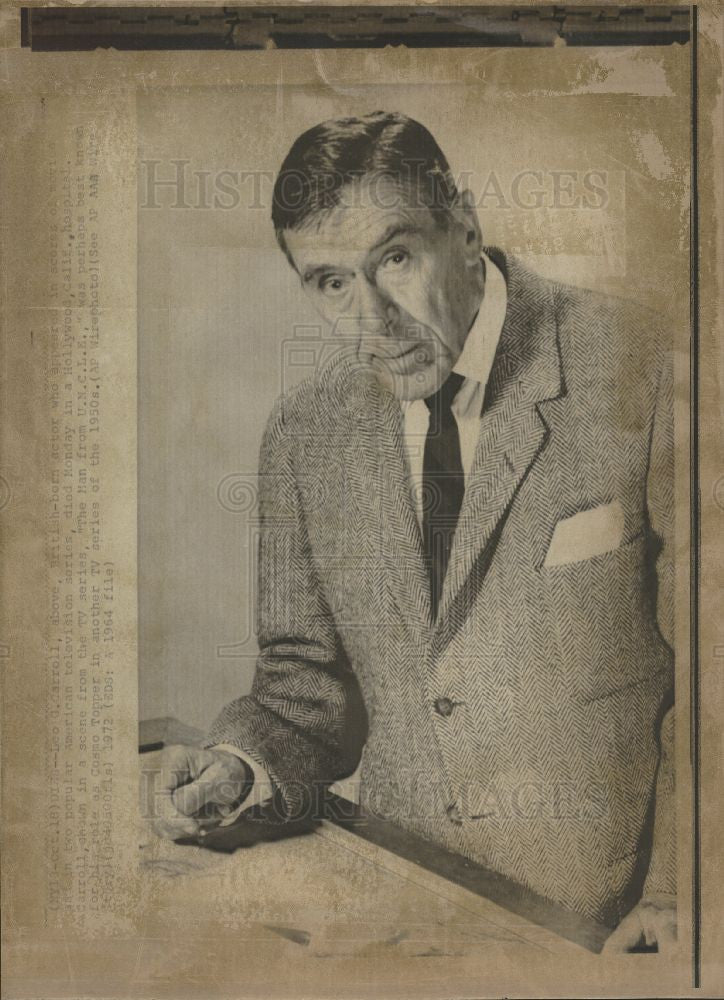 Press Photo Leo G. Carroll Actor Television series - Historic Images