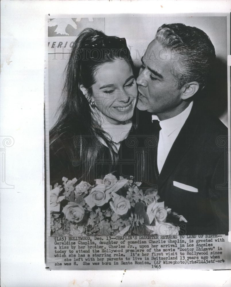 1965 Press Photo Geraldine daughter Charlie Chaplin - Historic Images