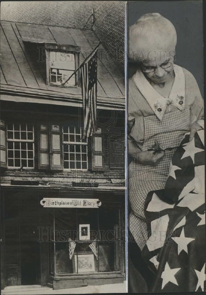 1931 Press Photo Betsy Ross House historic flagmaker - Historic Images