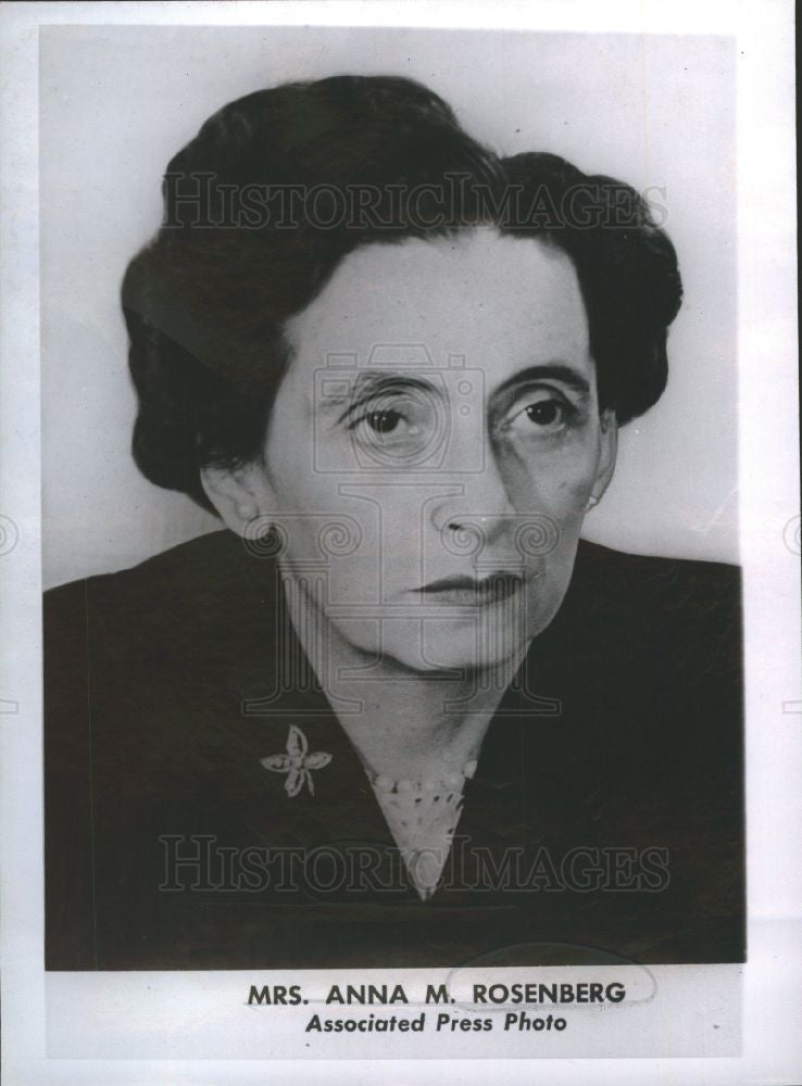 1951 Press Photo MRS. ANNA M. ROSENBERG - Historic Images