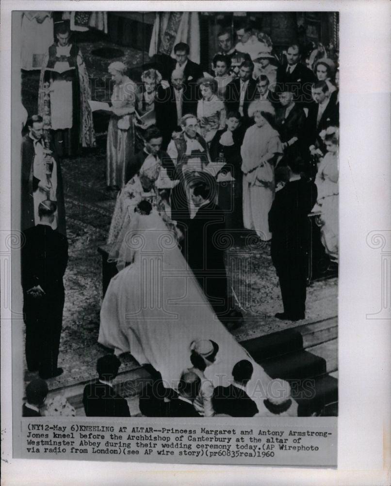 1960 Press Photo Princess Margaret at her wedding - Historic Images