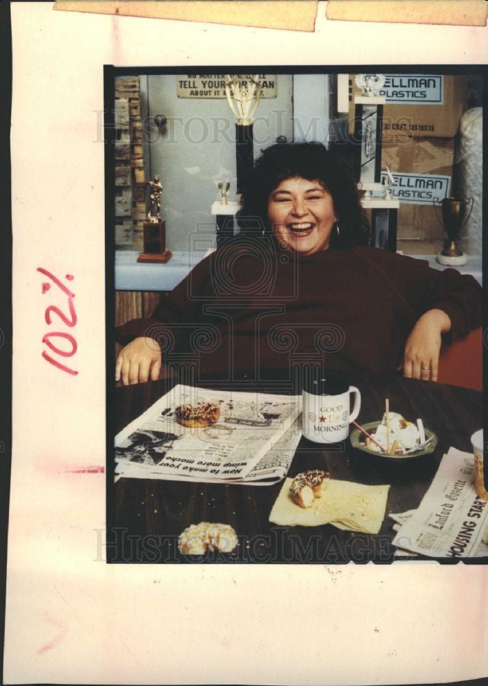 1989 Press Photo Roseanne Barr American actress Comedy - Historic Images