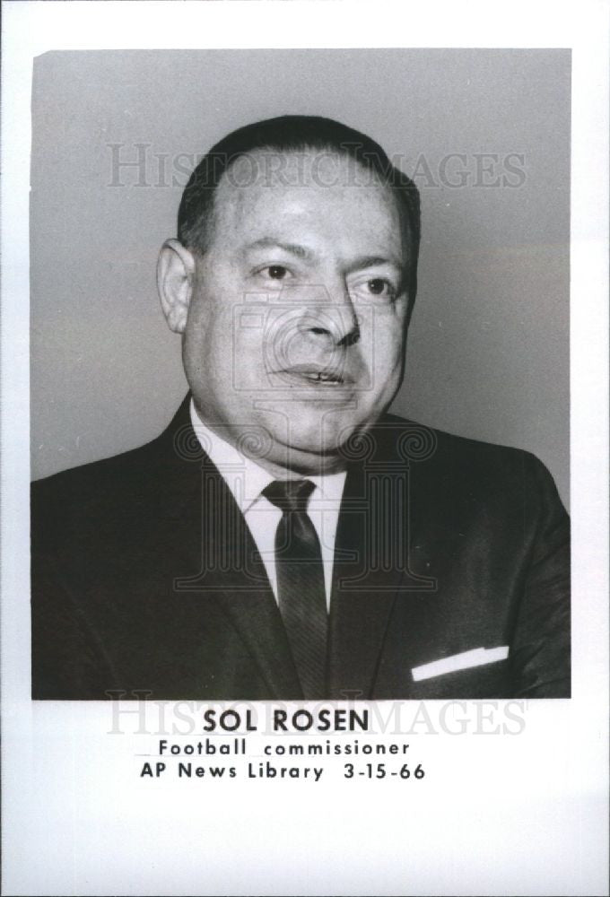 1966 Press Photo Sol Rosen Football commissioner