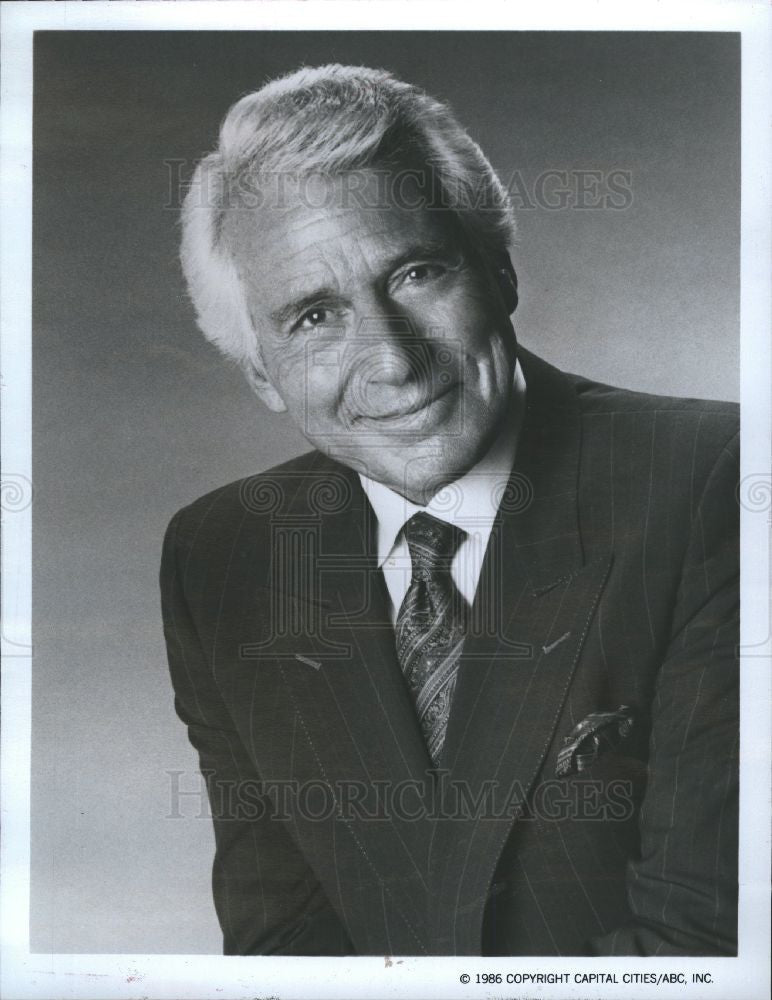1987 Press Photo Efrem Zimbalist, Jr. American actor - Historic Images