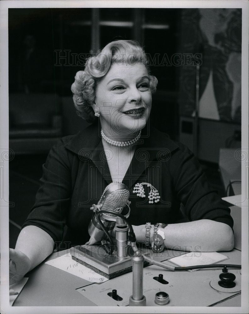 1956 Press Photo Virginia Graham TV Talk show host - Historic Images