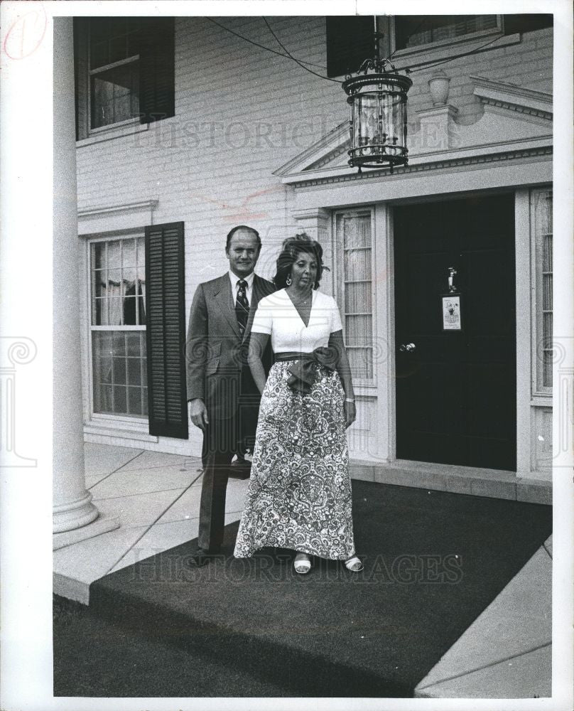 1972 Press Photo Mr. &amp; Mrs. Leslie Rose Franklin home - Historic Images