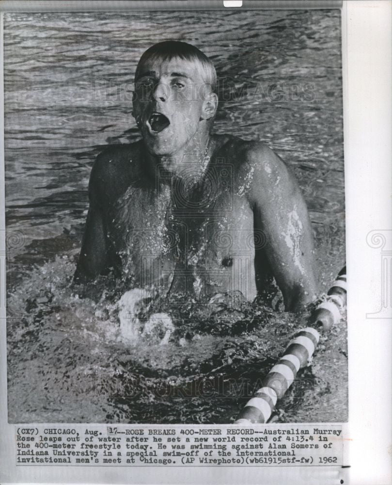 1962 Press Photo Iain Murray Rose AM swimmer - Historic Images