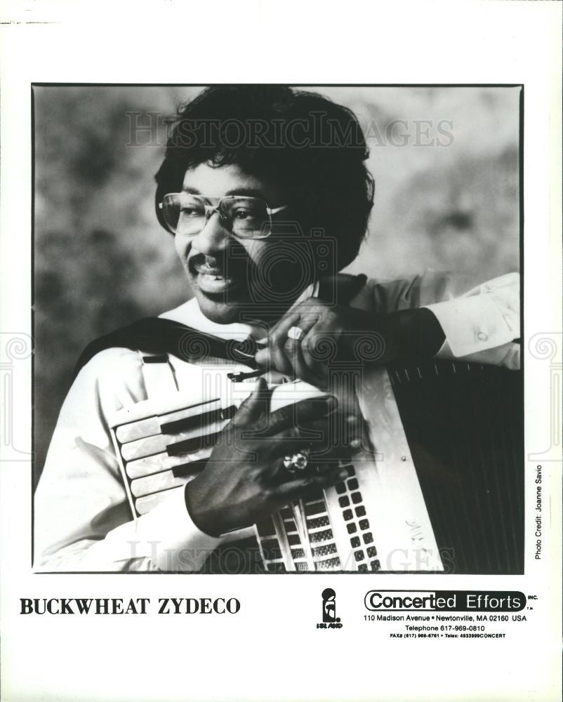 1989 Press Photo Buckwheat Zydeco musician - Historic Images