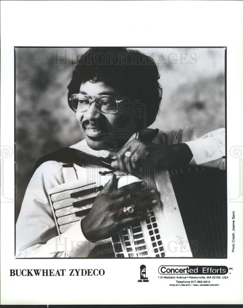 1990 Press Photo Buckwheat Zydeco, accordionist - Historic Images