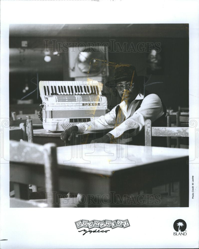 1996 Press Photo Buckwheat Zydeco American accordionist - Historic Images