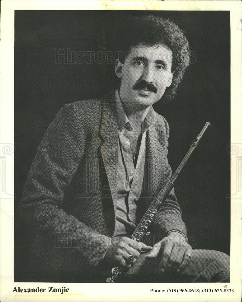 1984 Press Photo Alexander Zonjic professional flutist - Historic Images