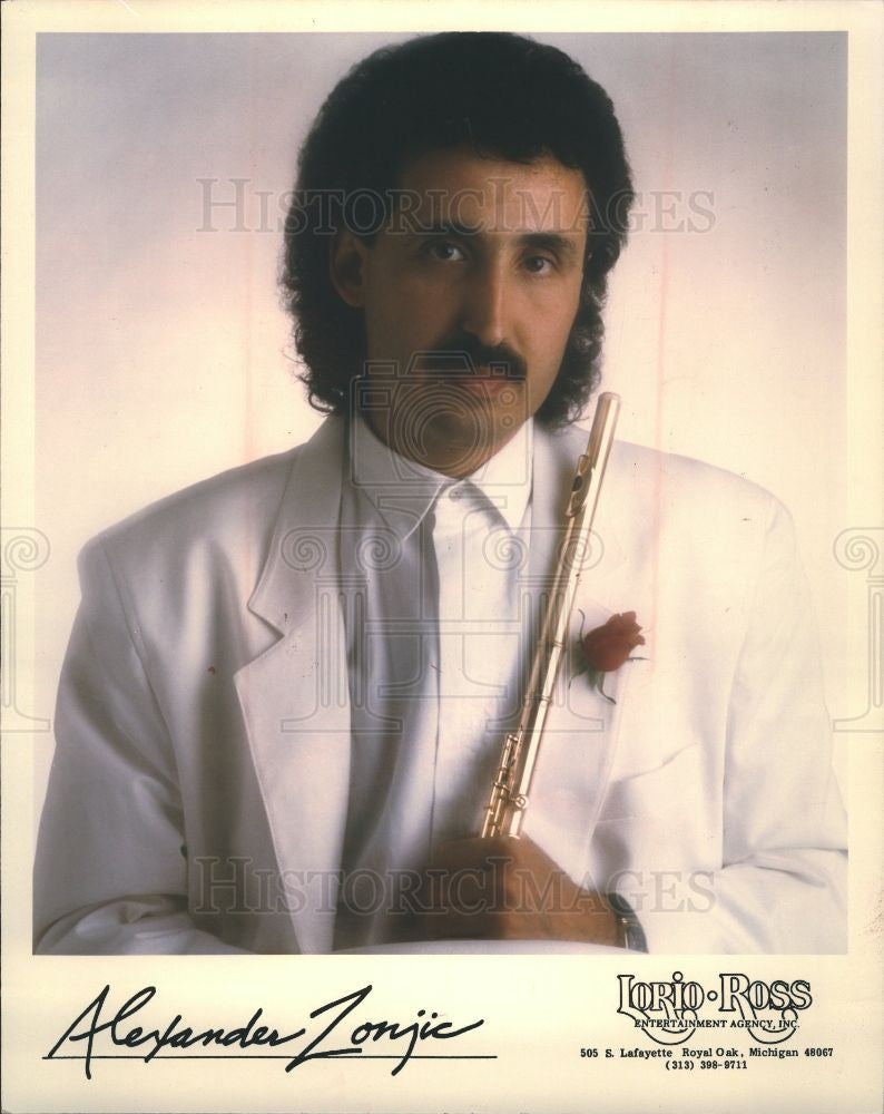 1989 Press Photo Alexander Zonjic Professional Flutist - Historic Images