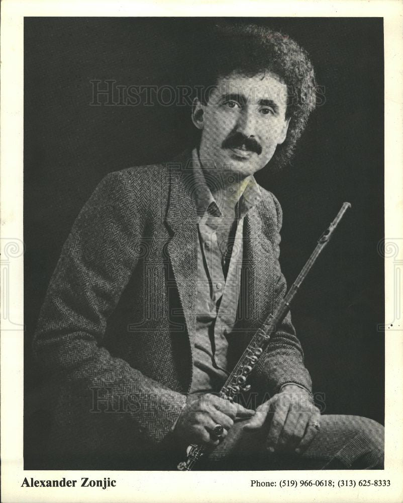 1984 Press Photo Alexander Zonjic flutist classical pop - Historic Images