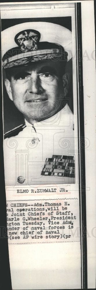 Press Photo Elmo R. Zumwalt American Naval Officer - Historic Images