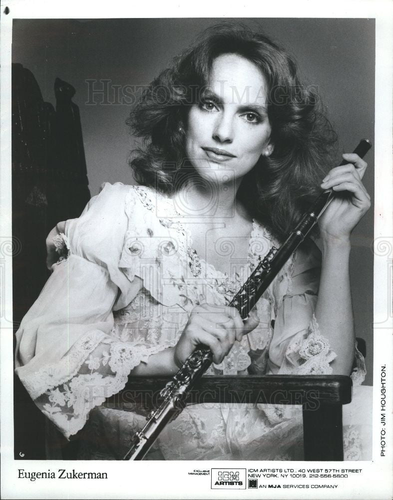 1984 Press Photo Eugenia Zukerman flute orchestra - Historic Images