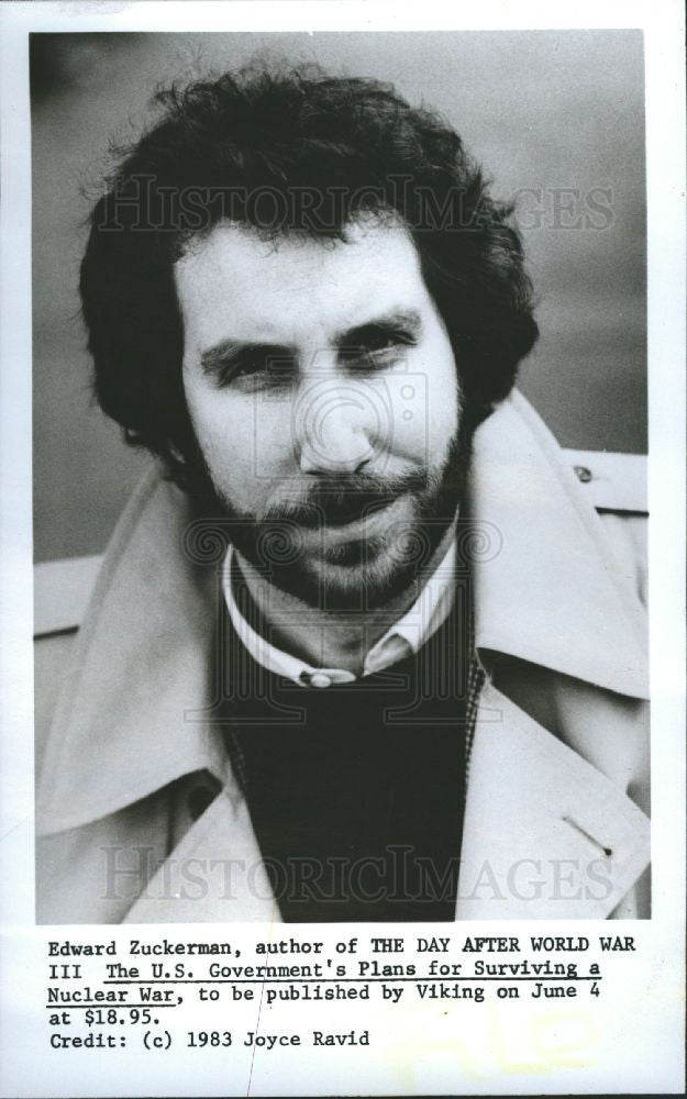 1984 Press Photo Edward Zuckerman - Author - Historic Images