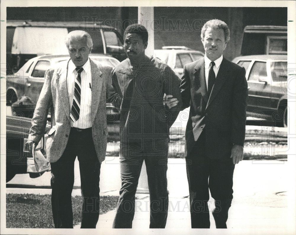 1988 Press Photo Michael Champion charged  assault - Historic Images