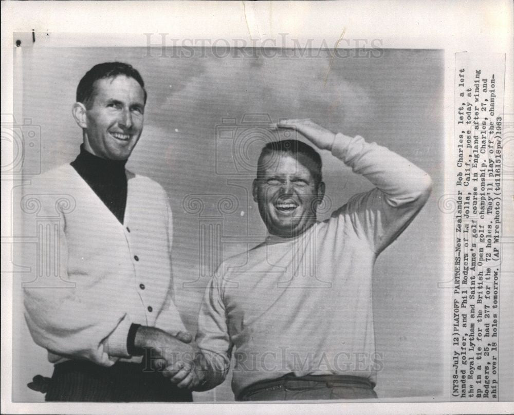 1963 Press Photo Bob Charles Golfer - Historic Images