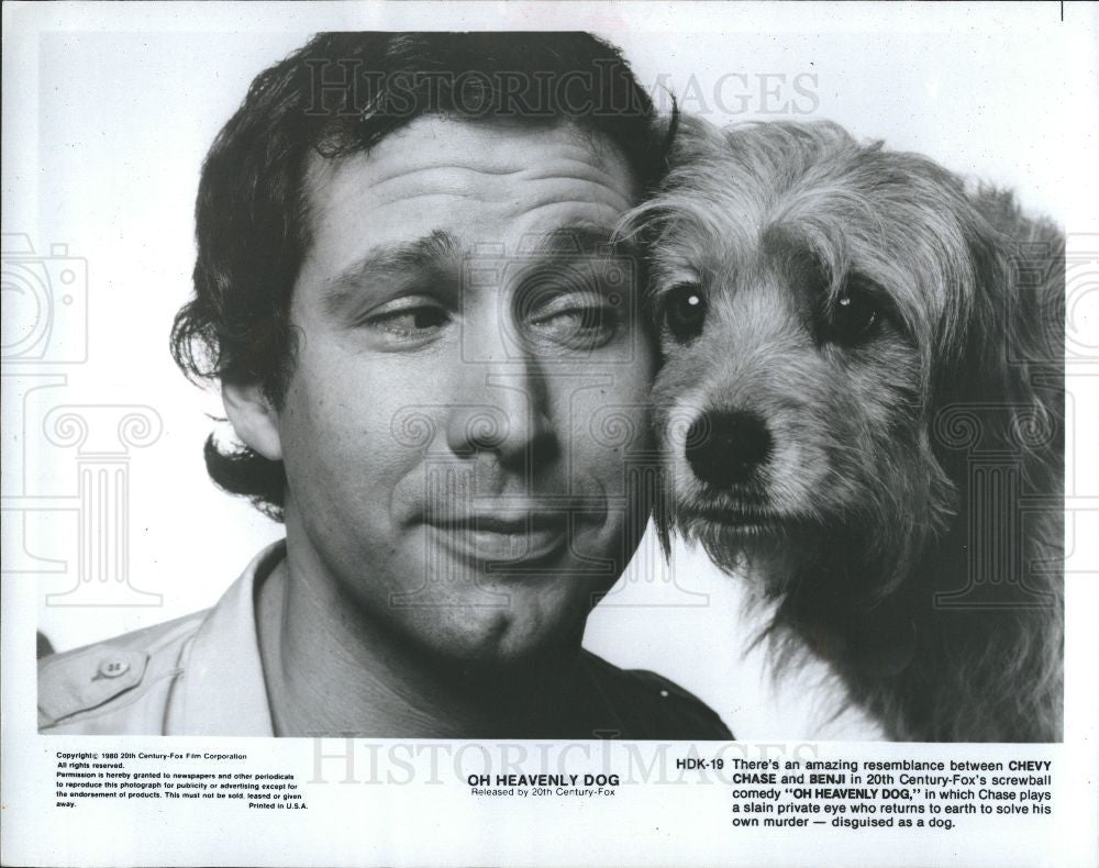 1980 Press Photo Benji Chevy Chase Actor - Historic Images