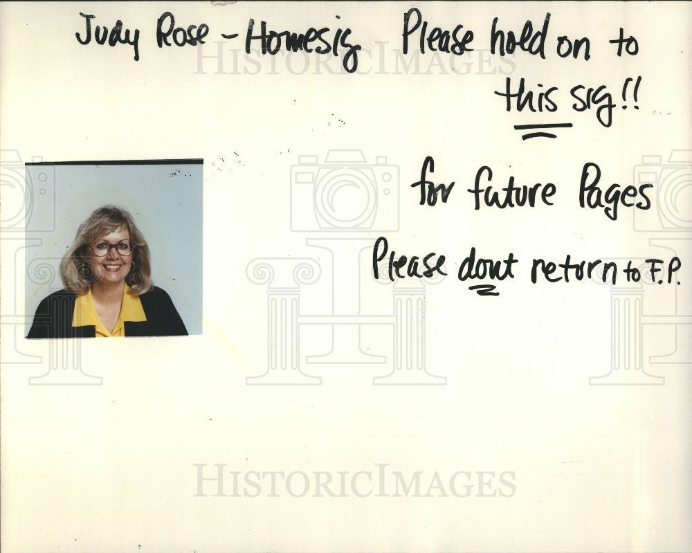 1992 Press Photo Judy Rose - Historic Images